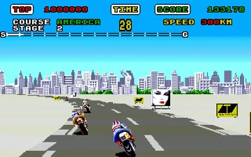 Super Hang-On screen shot game playing